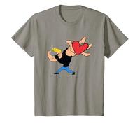 Johnny Bravo Heart Present T-Shirt, Enfant, Ardoise, 8 Ans