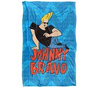 Johnny Bravo Logo Repeat Plaid Ultra Doux au Toucher Soyeux - 91 x 147 cm