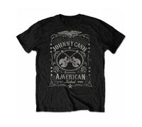 T-shirt johnnycash american rebel unisexe noir taille s Noir G