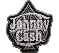 Johnny Cash - Bêche - Ecusson à repasser - Coton RO4433 (Taille unique) (Noir/Gris)