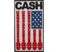 Johnny Cash - Drapeau - Patch - Coton RO4330 (Taille unique) (Blanc/Rouge/Noir)
