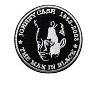 Johnny Cash Écusson Patch en fer brodé sur accessoire