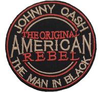 Johnny Cash - Ecusson thermocollant "American Rebel" - Polyester RO4420 (Taille unique) (Noir/Crème/Rouge)