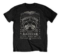 T-shirt johnnycash american rebel unisexe noir taille s Noir G