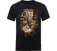 Johnny Cash JCTS12MB03 T-Shirt, Black, Large