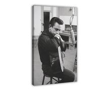 Johnny Cash Poster sur toile pour chambre à coucher, bureau, chambre, cadeau 40 x 60 cm