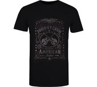 Johnny Cash - T-shirt "American Rebel" pour homme/femme unie RO1926 (XXL) (Noir)