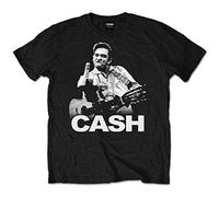 Johnny Cash - T-Shirt Homme Noir Johnny Cash "Flippin" (Taille S)