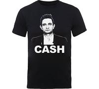 Johnny Cash - T-Shirt # M Black Unisex # Straight Stare [Import]