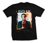 Johnny Cash - T-Shirt # M Unisex Black # Outlaw Photo [Import]