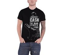 Johnny Cash T Shirt The Man Comes Around Logo Nouveau Officiel Homme Noir Size M
