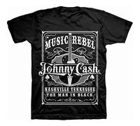Johnny Cash - T-Shirt # XL Black Unisex # Music Rebel [Import]