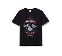 Johnny Cash - T-Shirt # XXL Black Unisex # Winged Guitar [Import]