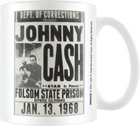 Johnny Cash - Tasse à café "Folsom State Prison" PM1933 (Taille unique) (Gris/Blanc)
