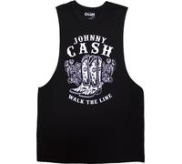Johnny Cash - Top "Walk The Line" pour homme/femme unie RO13497 (M) (Noir)