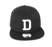 JOHNNY CHICOS Lettres A B C D E F G H I J K L M N O P Q R S T U V W X Y Z Casquette en taille unique unisexe Taille réglable Homme Femme Adolescent - Noir - Taille Unique