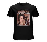 Johnny Depp 90S Vintage Unisex T-Shirt Printed Tee Black Mens Top Shirt XXL