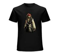 Johnny Depp Jack Sparrow Poster Present Cool Funny Tshirt BlackL Black L