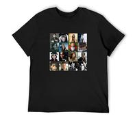 Johnny Depp Mix Movie Birthday Present Unisex T-Shirt Printed Tee Black Mens Top Shirt M