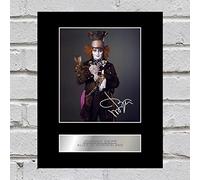 Johnny Depp Photo dédicacée encadrée Alice au pays des merveilles