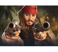 Johnny Depp - Pirates des Caraïbes - Tir un pistolet - poster - A3 - Photo - Art