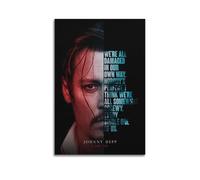 Johnny Depp Poster mural sur toile avec citations créatives, peinture, art, chambre à coucher, salon, bureau, peinture, décoration moderne, art mural, impression d'image, 30 x 45 cm