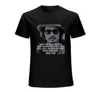 Johnny Depp Poster Unisex T-Shirt Printed Tee Black Mens Top Shirt S