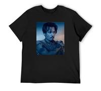 Johnny Depp Unisex T-Shirt Printed Tee Black Mens Top Shirt S