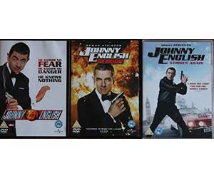 JOHNNY ENGLISH TRILOGY 3 dvds: JOHNNY ENGLISH 1 + 2 REBORN + 3 STRIKES AGAIN ultimate complete collection