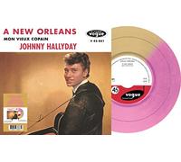 Johnny Hallyday - 2 Succès sur Un 45 Tours-A New Orleans, Mon Vieux Copain Vinyl 7" Bicolore Doré & Rose