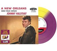 Johnny Hallyday - 2 Succès sur Un 45 Tours-A New Orleans, Mon Vieux Copain Vinyl 7" Bicolore Jaune & Violet
