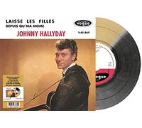 Johnny Hallyday - 2 Succès sur Un 45 Tours-Laisse Les Filles, Depuis Qu'ma Môme Vinyl 7" Bicolore Doré & Noir