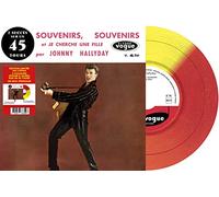 Johnny Hallyday - 2 Succès sur Un 45 Tours, Souvenirs, Je Cherche Une Fille Vinyl 7" Bicolore Rouge & Jaune