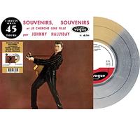 Johnny Hallyday - 2 Succès Sur un 45 Tours - Souvenirs, Souvenirs, Je Cherche Une Fille Bicolore Doré & Argenté
