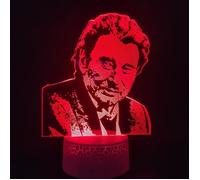 Johnny Hallyday, 7 couleurs Touch Control 3D LED veilleuse, lampe de table Super Star, cadeaux de décoration de Noël pour enfants
