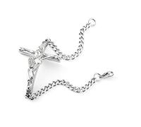Johnny Hallyday Bracelet Femme Homme Argent Acier Inoxydable Avec Signature Gourmette Croix Guitare, Vendue à ses Concerts (22, conventional)
