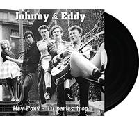 Johnny Hallyday - Eddy Mitchell 45t EP vinyl noir "Hey Pony / Tu parles trop"