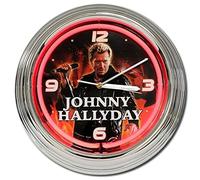 JOHNNY HALLYDAY HORLOGE LUMINEUSE PLASTIQUE / VERRE POP ROCK