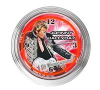 Johnny Hallyday Horloge ronde néon Rouge