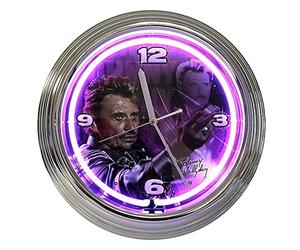 Johnny Hallyday - Pendule néon ROS 39 CM