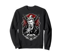 Johnny IDÉE Cadeau Noel Fan Music Rock Chanteur Rocker Moto Sweatshirt