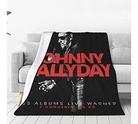 Johnny Leo Smet Hallyday Couverture ultra douce en flanelle micro polaire toutes saisons décoratives pour la maison en peluche chaude et confortable Couvertures douces pour chaise/lit/canapé/canapé