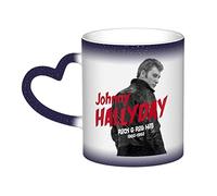 Johnny Leo Smet Hallyday Mug changeant de couleur dans le ciel Mug à café musical - Tasses à café en céramique Cadeaux créatifs Mug pour cadeau Grande tasse Drôle Voyage Thé Cadeau Anniversaire