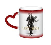 Johnny Leo Smet Hallyday Mug en céramique sensible à la chaleur changeant de couleur dans le ciel cadeau surprise mère fille cadeau magique en céramique sensible à la chaleur pour les cadeaux d'anni
