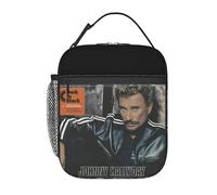 Johnny Leo Smet Hallyday Sac à lunch isotherme pour femme/homme Boîte à lunch réutilisable pour bureau, école, pique-nique, plage Sac isotherme étanche avec bandoulière réglable pour enfants/adultes