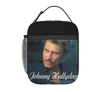 Johnny Leo Smet Hallyday Sac à lunch pour femme Travail Portable Isotherme Lunch Box Grand sac fourre-tout à déjeuner Sac isotherme avec poche Lunchbag pour bureau Travail Pique-nique Randonnée Plag