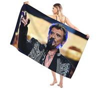 Johnny Leo Smet Hallyday Serviettes de bain Grandes serviettes de bain Extra larges Poids léger Super absorbant Séchage rapide Doux Serviettes de bain parfaites pour un usage quotidien 51x31.5in