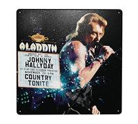 Johnny Leo Smet Hallyday Square Funny Metal Sign Vintage Wall Decor Home Decor Room Decor Salle de bains Wall Art Decor Toilettes Sign Bath Coffee Wall Decor 12x12inch