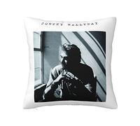 Johnny Leo SMET Hallyday Taies d'oreiller Super Douces et Confortables Housses de Coussin européennes, infroissables, décolorées, résistantes aux Taches Taies d'oreiller carrées décoratives pour Can