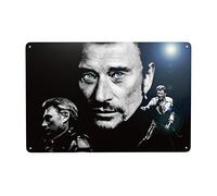Johnny Leo Smet Hallyday Vintage Tin Sign Metal Tin Sign Wall Decor Home Art Decoration Pub Plaque 12x8 inch